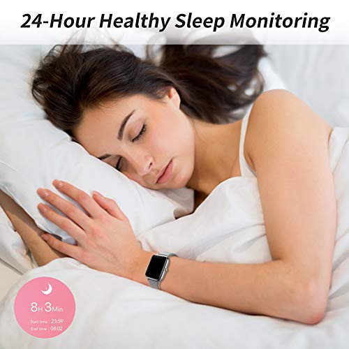 Reloj Inteligente , reloj Smartwatch con Reloj Deportivo Podómetro Cardiaco Monitor Natación Impermeable 5ATM, Smartwatch Esfera de Reloj de DIY, Pulsera Actividad Para Android IOS regalo