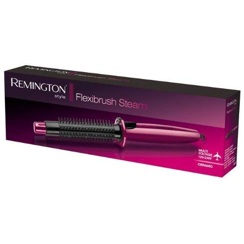 Remington Cepillo Moldeador Flexibrush Steam - Moldeador de Pelo, Cerámica, Función de Vapor, Crea Ondas, Rizos y Volumen, Rosa - CB4N
