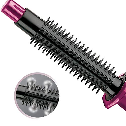 Remington Cepillo Moldeador Flexibrush Steam - Moldeador de Pelo, Cerámica, Función de Vapor, Crea Ondas, Rizos y Volumen, Rosa - CB4N