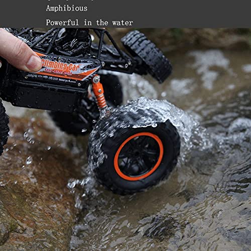 Remote Control Cars All Terrain Racing Amphibious RC Off-Road Climbing Vehicle Charging Toy Car 2.4GHz Four-Wheel Drive Bigfoot High-Speed Drift Truck Independent Spring Shock Absorber (Blue)