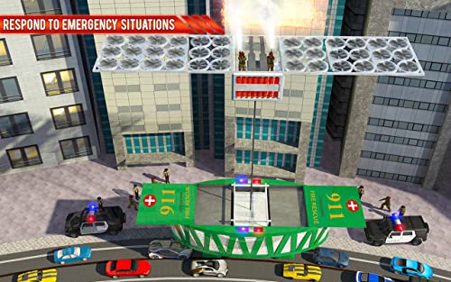 Rescate de Incendios Autobús giroscópico Juegos de conducción 2018 911 ciudad de ambulancia Simulador de Rescate