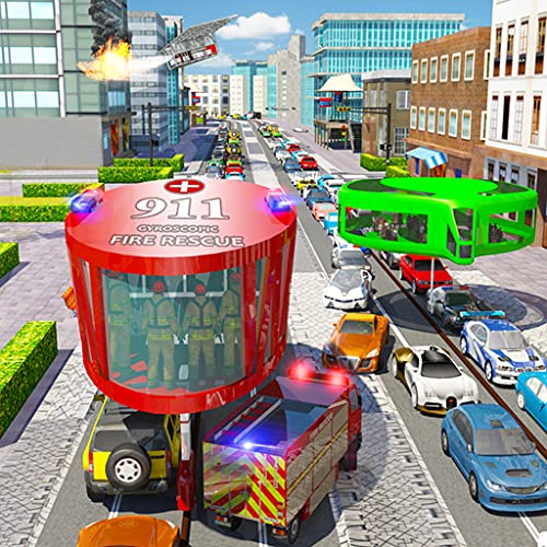 Rescate de Incendios Autobús giroscópico Juegos de conducción 2018 911 ciudad de ambulancia Simulador de Rescate