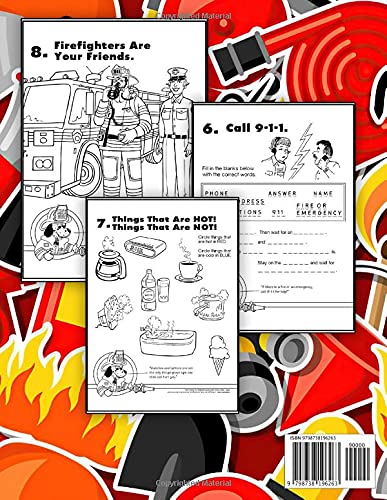 Rescue Team! - Firefighter And Fire Safety Activity & Coloring Book: A Firefighter Coloring Book for Stress Relief & Relaxation