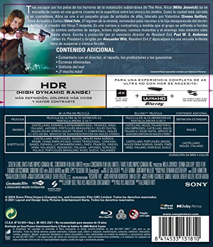 RESIDENT EVIL 2: APOCALIPSIS (4K UHD + BD) [Blu-ray]
