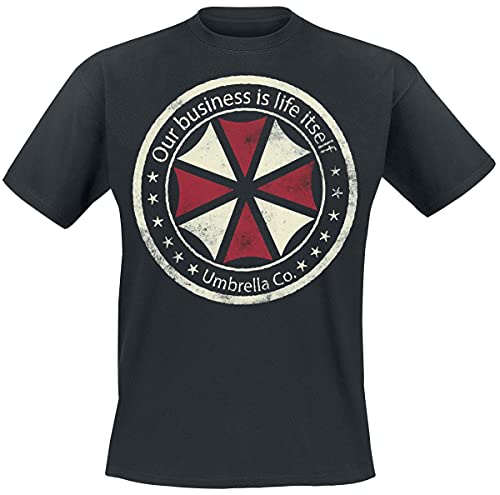 Resident Evil Umbrella Co. - Our Business Is Life Itself Hombre Camiseta Negro M, 100% algodón, Regular