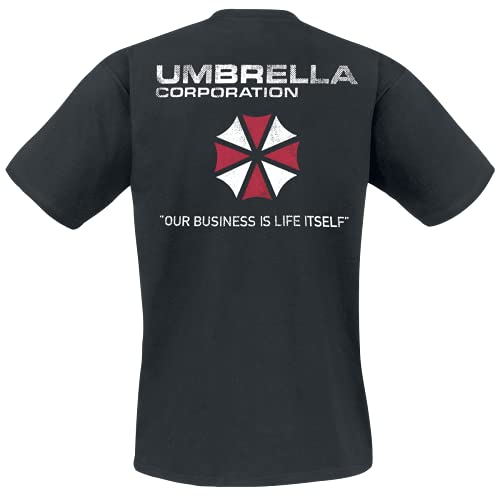 Resident Evil Umbrella Co. - Our Business Is Life Itself Hombre Camiseta Negro M, 100% algodón, Regular