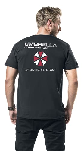 Resident Evil Umbrella Co. - Our Business Is Life Itself Hombre Camiseta Negro M, 100% algodón, Regular