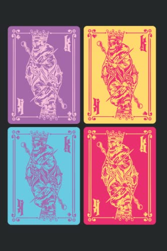 Retro 4 Kings Poker Player - Vintage Poker Texas Hold'em Notebook: Daily Planner I Journal For Daily Notes I Daybook Logbook Gift I 110 Pages Dotted Lined I 6 X 9 Inches