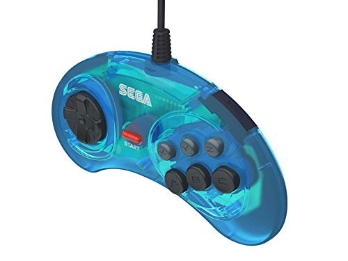 Retro-Bit Official SEGA Mega Drive 6-button Arcade Pad Blue [Importación inglesa]