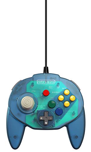Retro-Bit Tribute 64 USB for PC, Switch, Mac, Steam, RetroPie, Raspberry Pi - Ocean Blue [Importación francesa]