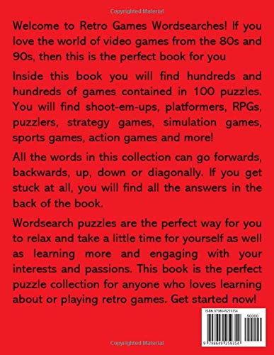 Retro Games Wordsearches: The Ultimate Classic Video Games Word Search Puzzle Collection!