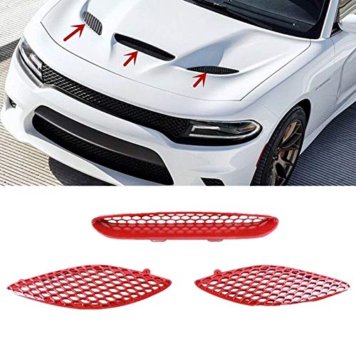 retrovisor Cubierta del espejo Frente Del Coche De Competición Parrilla De La Parrilla Del Frente Del Coche Capilla Del Capo Parachoques Parrilla Ajuste De La Cubierta Fit for Dodge Charger SRT Hellca