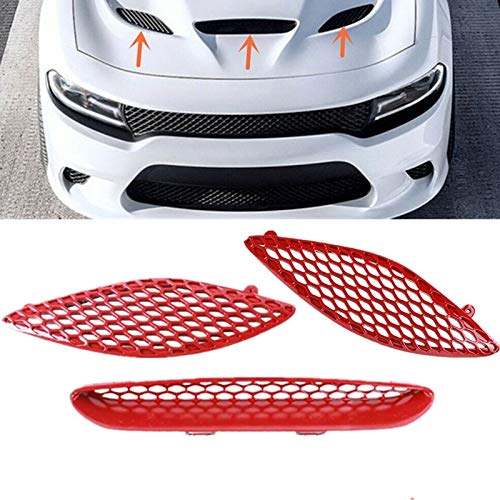 retrovisor Cubierta del espejo Frente Del Coche De Competición Parrilla De La Parrilla Del Frente Del Coche Capilla Del Capo Parachoques Parrilla Ajuste De La Cubierta Fit for Dodge Charger SRT Hellca