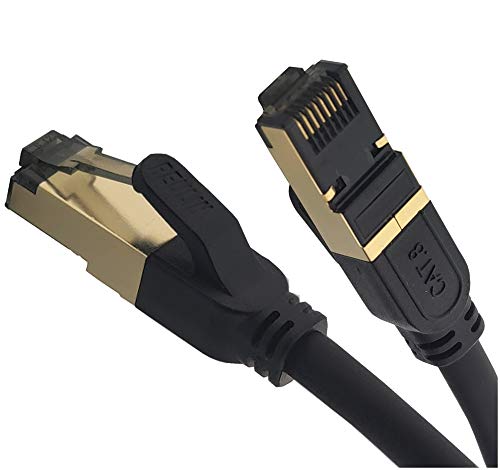 REULIN Cable Ethernet Plug & Play, Cable LAN Cat8, Cable de Red RJ45 TP 40G-2 GHz, para Conectar el Módem Router Hub con Smart TV, Ethernet Splitter, Gigabit Switch, Gaming, Laptop, Xbox, PS5 (3M)