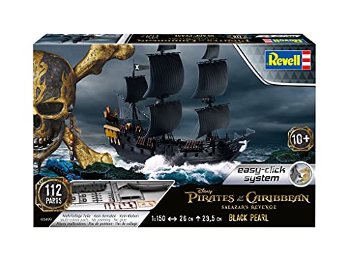 Revell- Black Pearl of The Caribbean Maqueta Piratas de los Caribeños La Vengeance de Salazar, 10+ Años, Multicolor, 26,0 cm de Largo (05499)