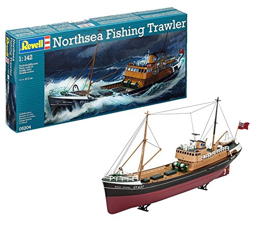 Revell North Sea Fishing Trawler, Kit Modello, Escala 1:142 (5204) (05204), 37,3 cm de Largo
