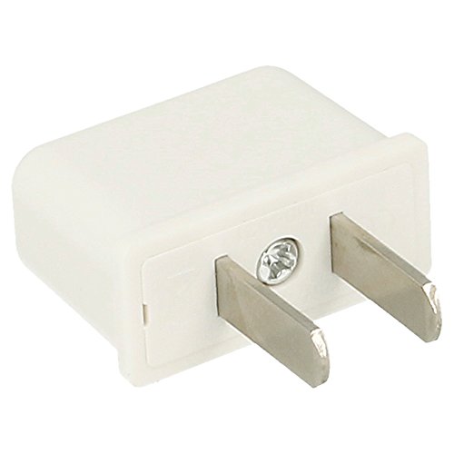 REY Adaptador de Enchufe Clavija Redonda (Europeo) a Plana (Americano)