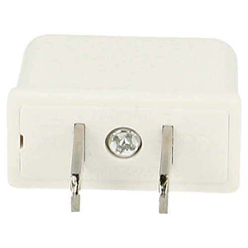 REY Adaptador de Enchufe Clavija Redonda (Europeo) a Plana (Americano)