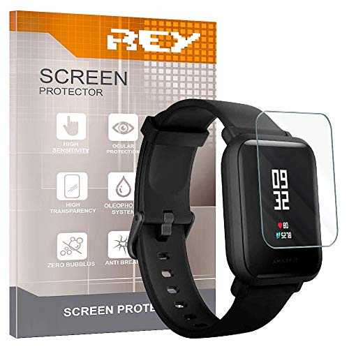REY Protector de Pantalla para XIAOMI AMAZFIT BIP - BIP Lite - BIP S - BIP S Lite, Anti Rayaduras, Anti Humedad (Pack 7X)