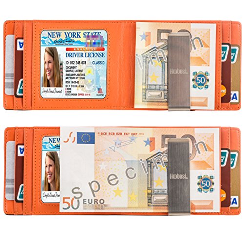 RFID SIim Wallet with Money Clip RFID Blocking Wallet Credit Card Holder Minimalist Mini Wallet Bifold for Men with Gift Box