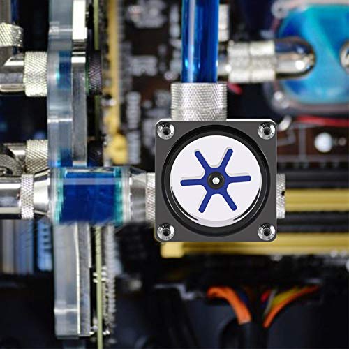 Richer-R Accesorios de Sistema de Refrigeración por Agua,Flujo Agua 6 Impulsor Medidor G1/4 Hilo para PC Computadora Líquido Sistema de Refrigeración de Agua (Acrílico + Pom)