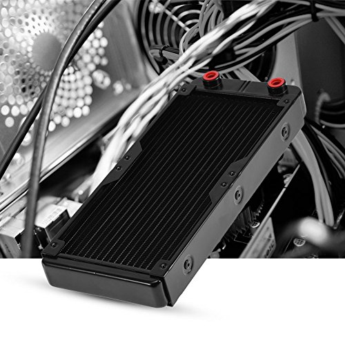 Richer-R Radiador de 240 mm, Radiador de Aluminio de 18 Tubos, Adecuado para el Sistema de Refrigeración de la CPU de la Computadora, Enfriador de Refrigeración por Agua de la CPU de la Computadora