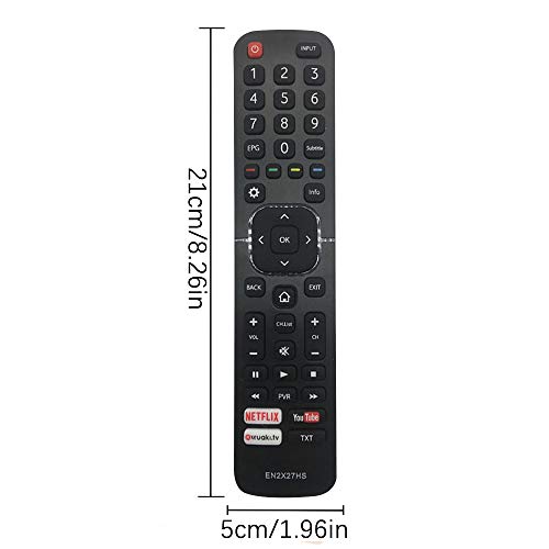 RIRY EN2X27HS Mando para Hisense Smart TV, Reemplazo Mando a Distancia para Hisense TV
