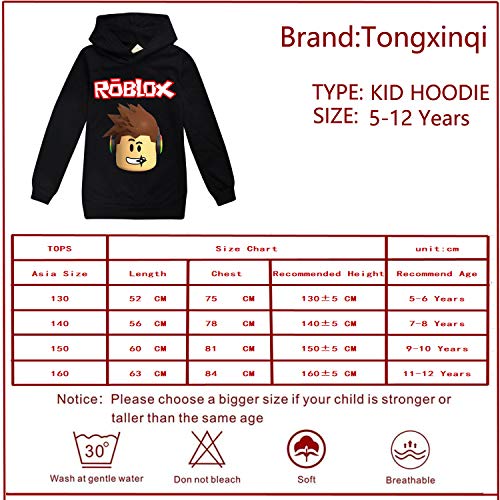 Roblox Sudaderas con capucha para niños, sudadera con estampado de dibujos animados Outwear Novedad Game Shirt Sudaderas regalo de cumpleaños