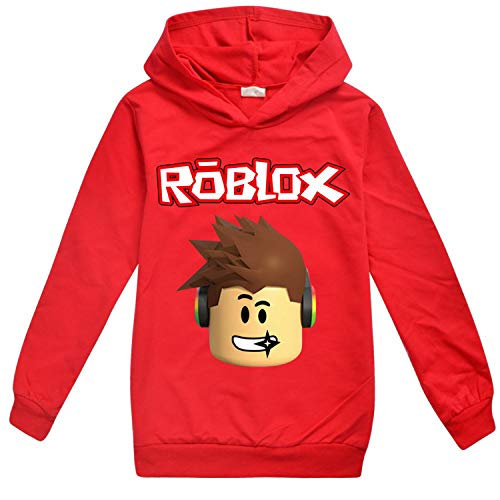 Roblox Sudaderas con capucha para niños, sudadera con estampado de dibujos animados Outwear Novedad Game Shirt Sudaderas regalo de cumpleaños