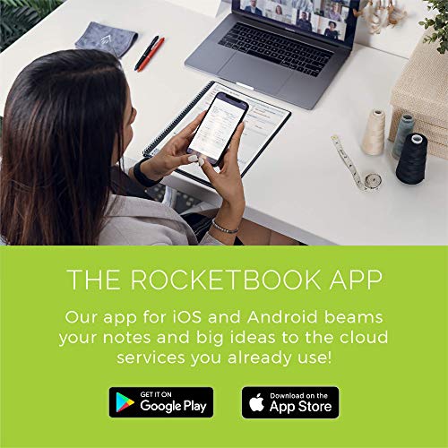 Rocketbook Panda Planner – Planificador diario académico reutilizable con 1 bolígrafo Pilot Frixion y 1 paño de microfibra incluido – Cubierta verde azulado, tamaño ejecutivo A5