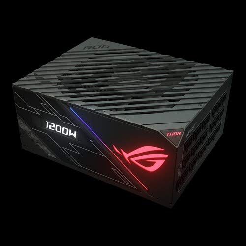 ROG Thor 1200P - Fuente de alimentación 1200 W Platinum con Aura Sync y Pantalla OLED