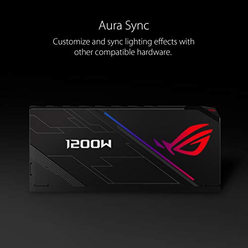 ROG Thor 1200P - Fuente de alimentación 1200 W Platinum con Aura Sync y Pantalla OLED