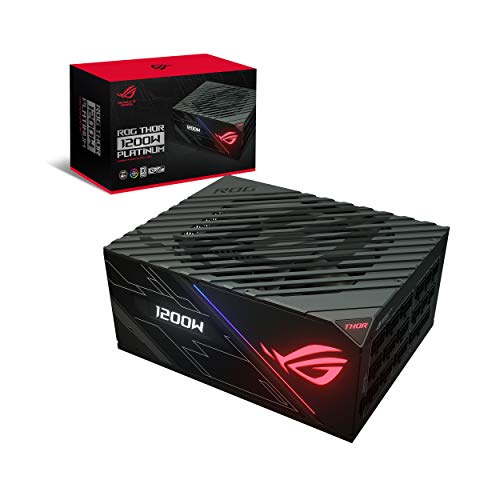 ROG Thor 1200P - Fuente de alimentación 1200 W Platinum con Aura Sync y Pantalla OLED