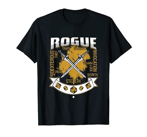 Rogue Gamer D20 Dice Dungeon RPG Gaming Gift Camiseta