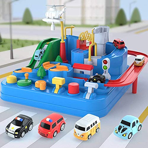 ROIY Coche Aventura Juguete, Crazy Adventure Coche Niños Juguetes Juguetes para niños 2 3 4 5 6 AÑOS DE NIÑOS NIÑOS NIÑOS REGALO DE CUMPLEAÑOS Pistas de carreras de coches Playet Kids Puzzles Matchbox