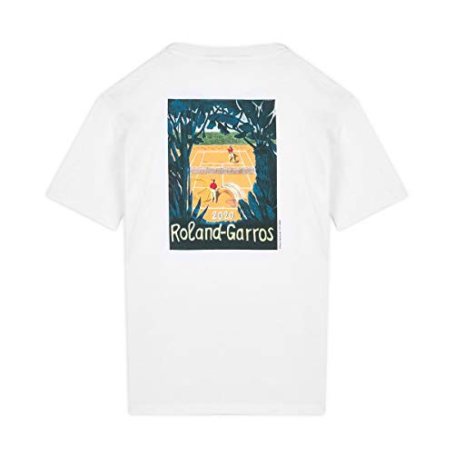 ROLAND GARROS - Póster 2020 - Colección Oficial - Color Blanco - De algodón - para Hombre, Talla XL - para Hombre, para Hombres, Blanco, Medium