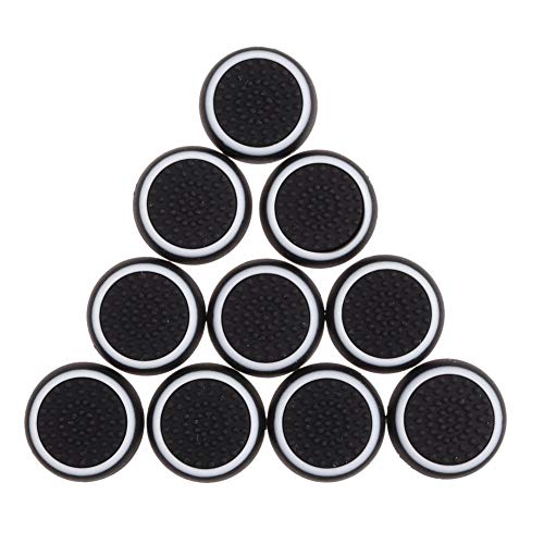 Romote Thumbsticks de Silicona Joystick Tapas para PS3 / PS4 / Xbox One/Controladores de Xbox 360 Wireless 2 Par/Blanco y Negro