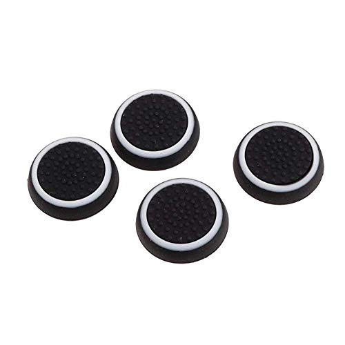 Romote Thumbsticks de Silicona Joystick Tapas para PS3 / PS4 / Xbox One/Controladores de Xbox 360 Wireless 2 Par/Blanco y Negro