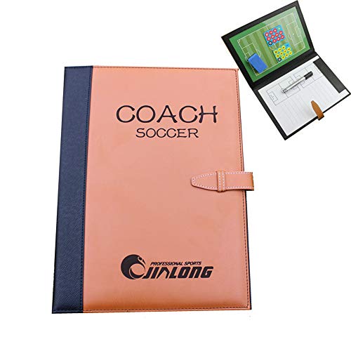 RoseFlower Carpeta Táctica de Futbol, Carpeta Pizarra Táctica de Entrenamiento Entrenador Magnéticas de Fútbol con Imanes, Lapiceros y Borrador (Tamaño: 48 x 32 cm)