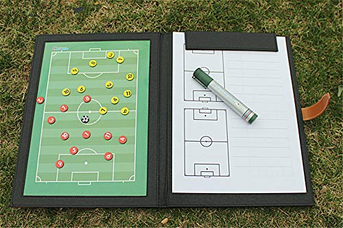 RoseFlower Carpeta Táctica de Futbol, Carpeta Pizarra Táctica de Entrenamiento Entrenador Magnéticas de Fútbol con Imanes, Lapiceros y Borrador (Tamaño: 48 x 32 cm)