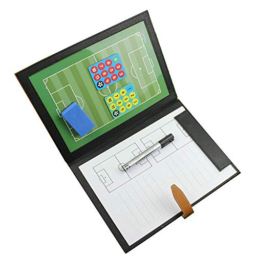 RoseFlower Carpeta Táctica de Futbol, Carpeta Pizarra Táctica de Entrenamiento Entrenador Magnéticas de Fútbol con Imanes, Lapiceros y Borrador (Tamaño: 48 x 32 cm)