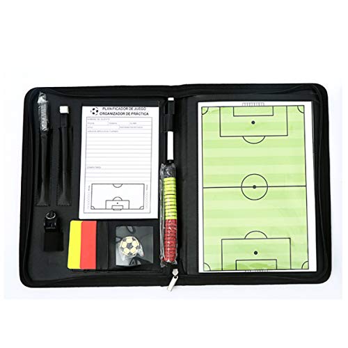 RoseFlower Pizarra Futbol Entrenador, Carpeta Táctica Magnéticas Plegable para Deportes Entrenamiento de Fútbol - Football Coach Board con Imanes, Lapiceros y Borrador para Estrategia Competencia #3