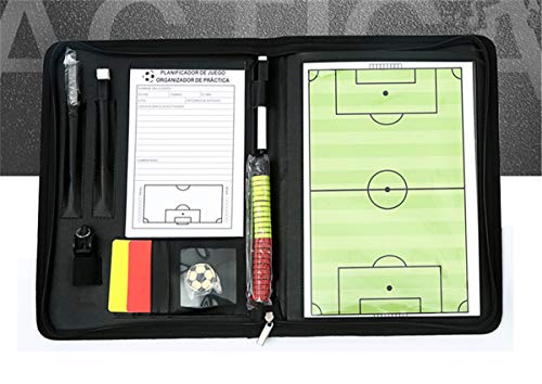 RoseFlower Pizarra Futbol Entrenador, Carpeta Táctica Magnéticas Plegable para Deportes Entrenamiento de Fútbol - Football Coach Board con Imanes, Lapiceros y Borrador para Estrategia Competencia #3