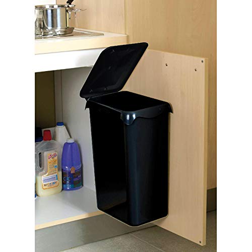 Rossignol 98740 – Papelera para puerta, 23 l, negro