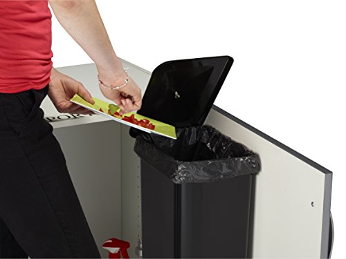 Rossignol 98740 – Papelera para puerta, 23 l, negro