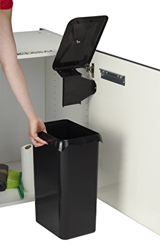 Rossignol 98740 – Papelera para puerta, 23 l, negro