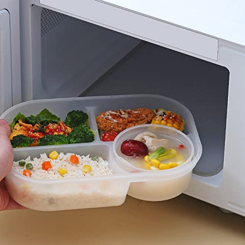 Rotyroya Fiambrera con aislamiento térmico, contenedores de preparación de comidas, 1 juego de 1500 ml Bento Box Multi-Grid a prueba de fugas PP Snacks Soup Food Storage Box para cocina - Rosa