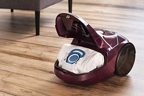 Rowenta Compact Power Morado RO3969, Aspirador trineo con bolsa de alta filtración y filtro permanente gran eficiencia, depósito de 3 L, cable de 6.2 m, accesorios de coche para más versatilidad