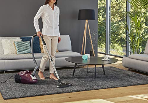 Rowenta Compact Power Morado RO3969, Aspirador trineo con bolsa de alta filtración y filtro permanente gran eficiencia, depósito de 3 L, cable de 6.2 m, accesorios de coche para más versatilidad