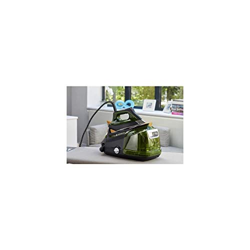 Rowenta Steam Station Pro Centro de Planchado de Alta presión, plástico y Acero Inoxidable, Negro y Verde Abeto